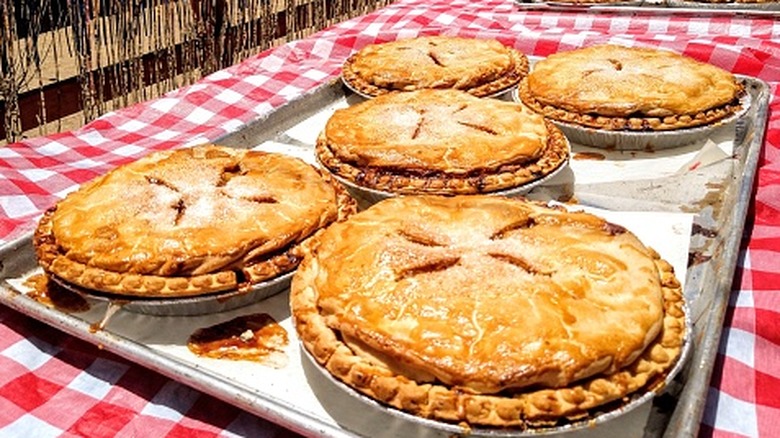 multiple apple pies