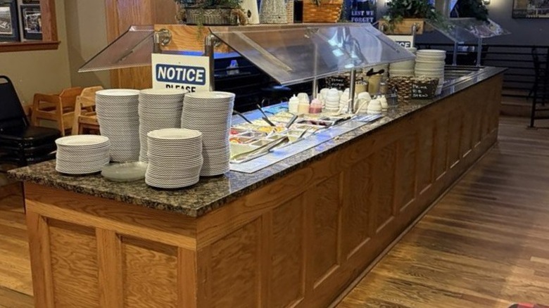 The breakfast buffet at Sally's On Broadway.
