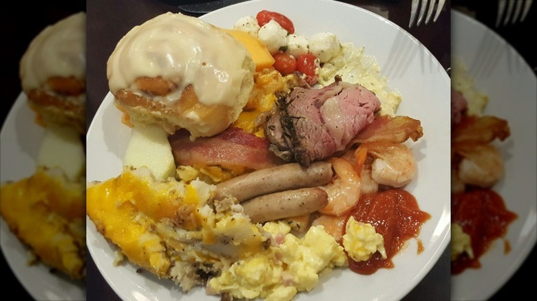 A brunch buffet plate from Twelve in Kansas.