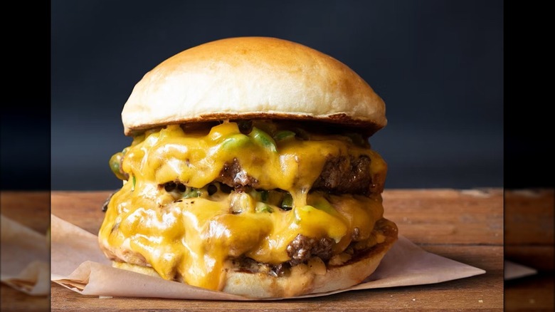 Gooey double cheeseburger from The Melt