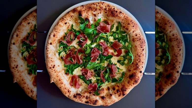 A CiBo Pizzeria pizza on a table