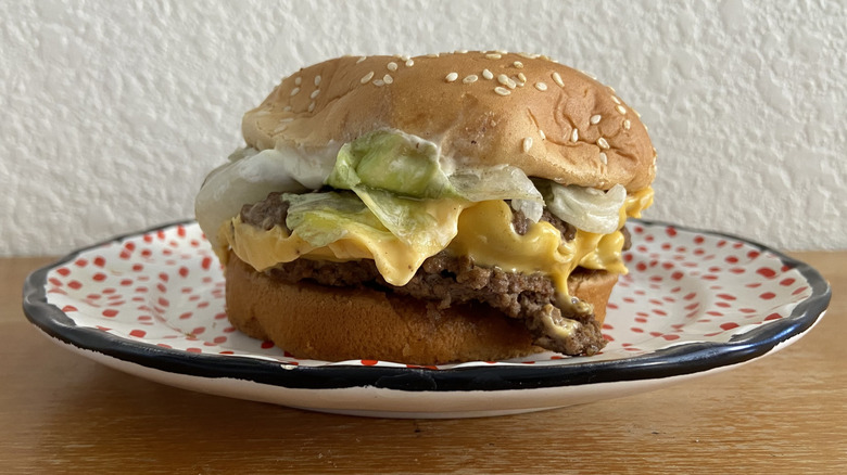 Five Guys cheeseburger on a plate