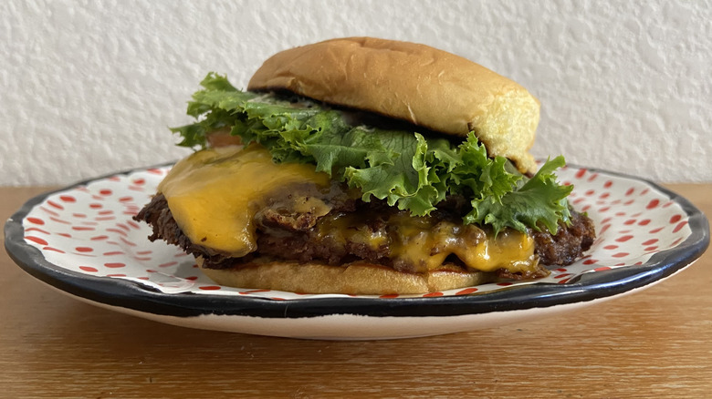 Shackburger on a plate