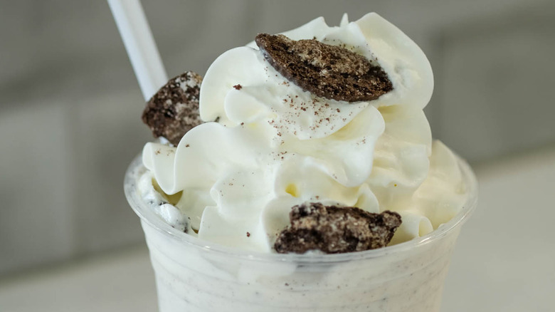 Oreo shake close-up.