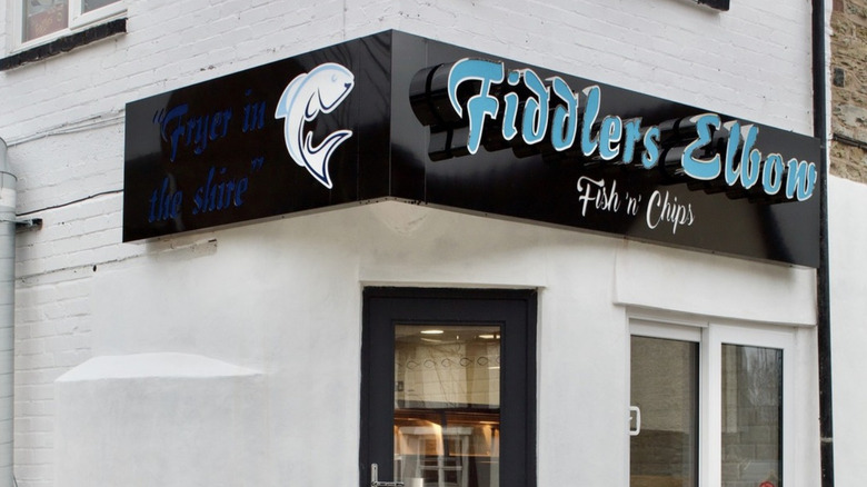 exterior of Fiddlers Elbow, Leintwardine, Herefordshire