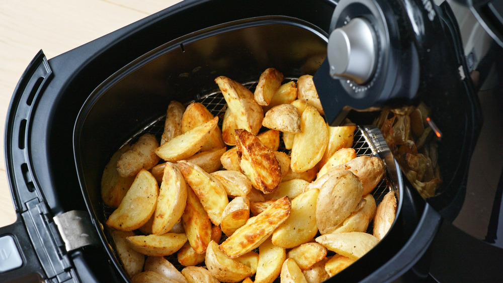 Potatoes in an air fryer