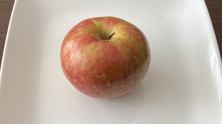 SugarBee apple on a plate