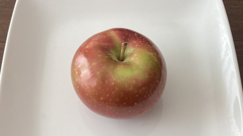 plate with McIntosh apple