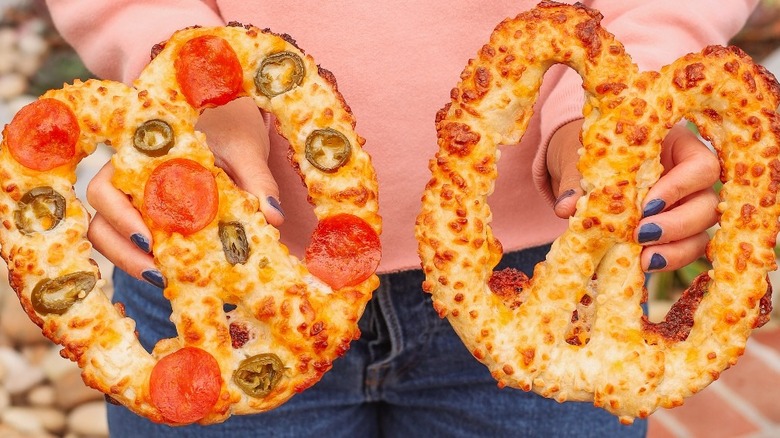 Pepperoni and cheese pretzels