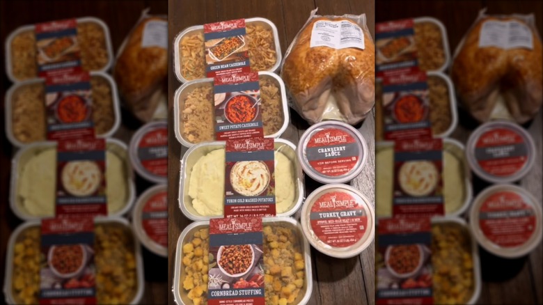 H-E-B's Thanksgiving meal kit unboxed
