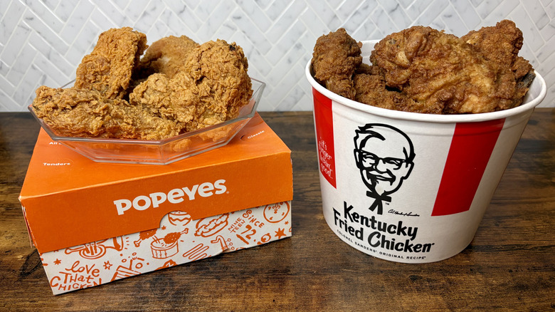 Orders of Popeye's Signature Chicken and KFC Original Recipe Chicken