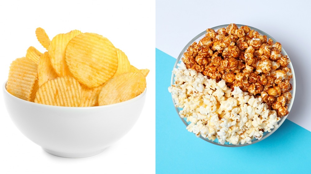 Chips and popcorn