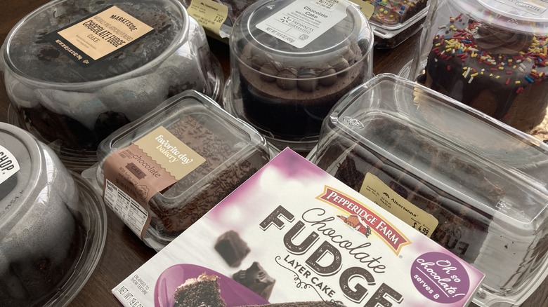 store-bought chocolate cakes
