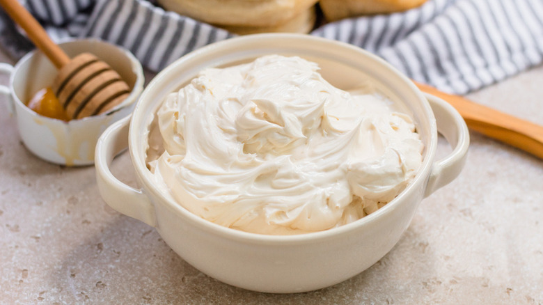 whipped butter in bowl