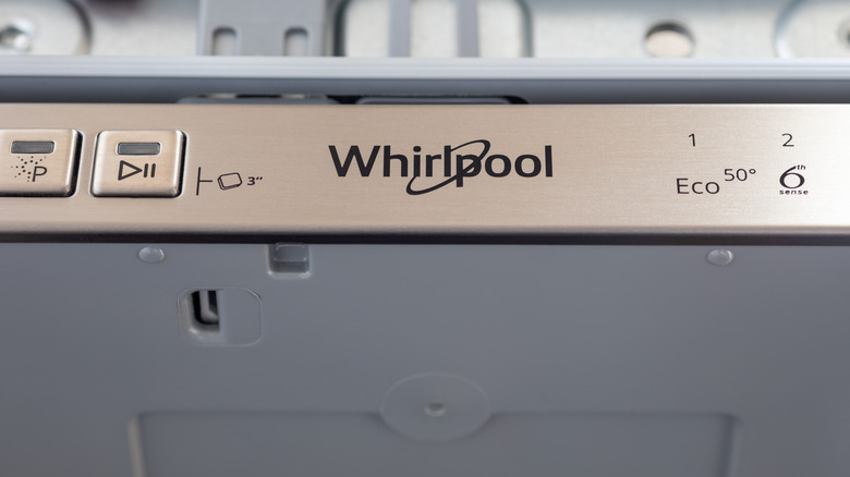 whirlpool dishwasher up close