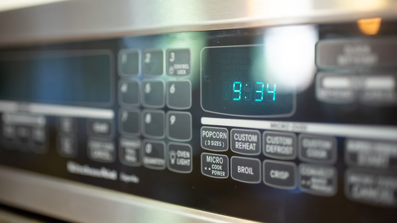 close up of controls of kitchenaid wall ovens
