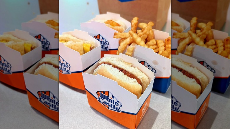 White Castle sliders and fries