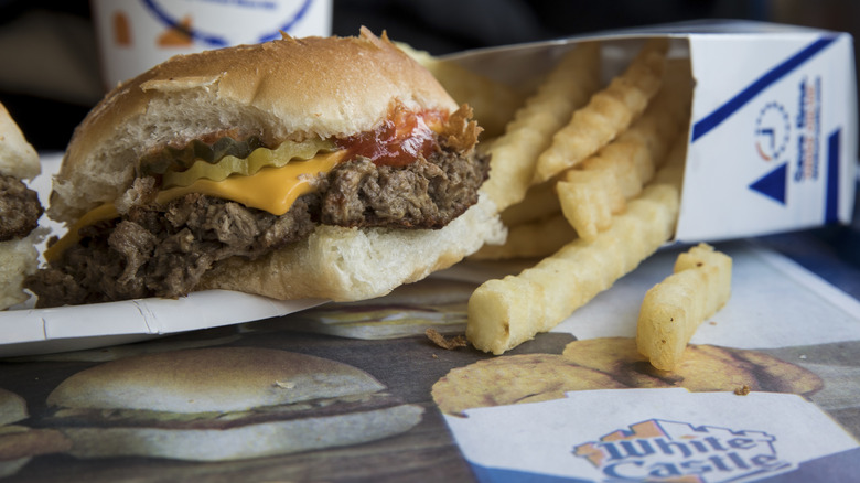 White Castle burgers and fries