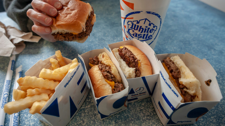 White Castle sliders and fries
