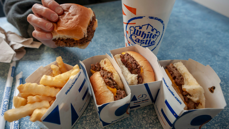 White Castle sliders and fries
