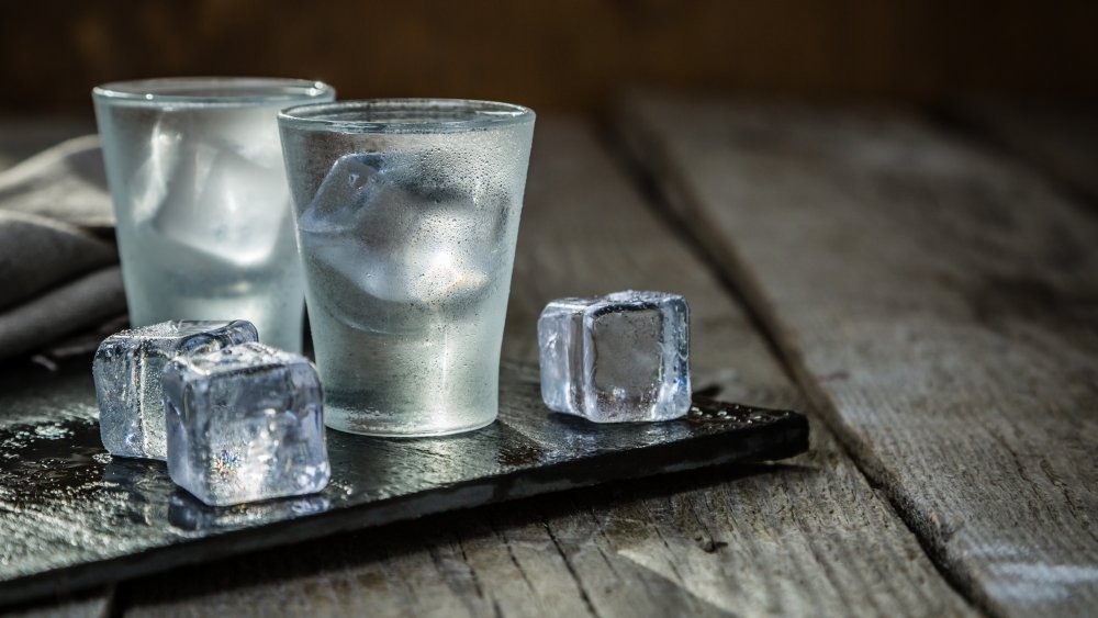 Vodka in shot glasses