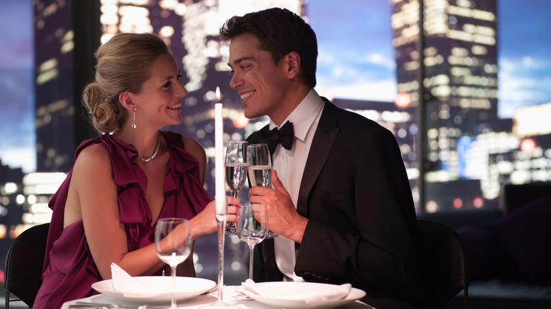 Couple dining at a restaurant 