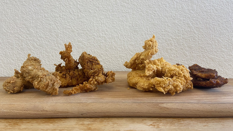 tenders arranged in stacks