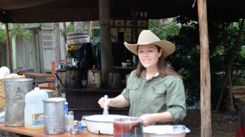 Shannon Rollins making a meal