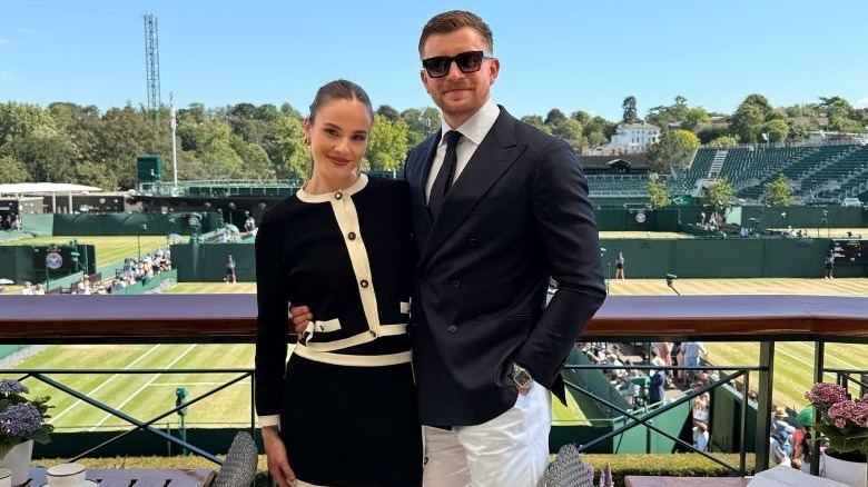 Adam and Holly Ramsay-Peaty at a tennis match