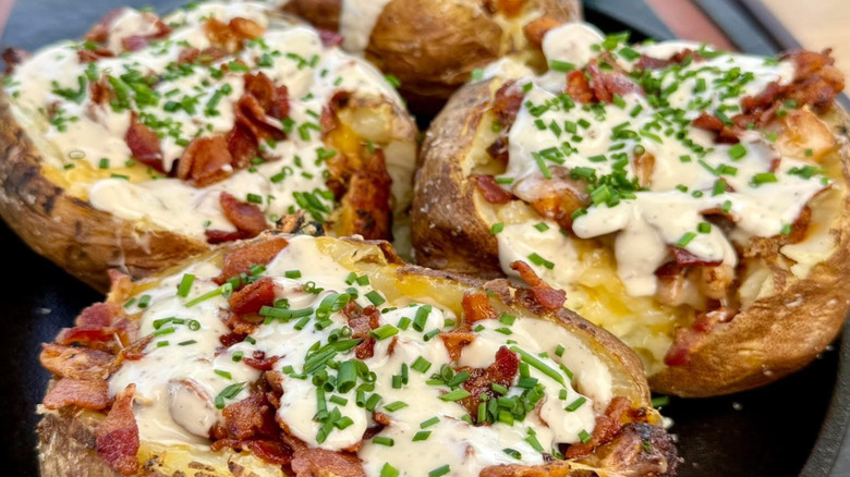 loaded chicken bacon ranch potatoes