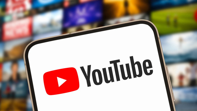 YouTube app on smartphone