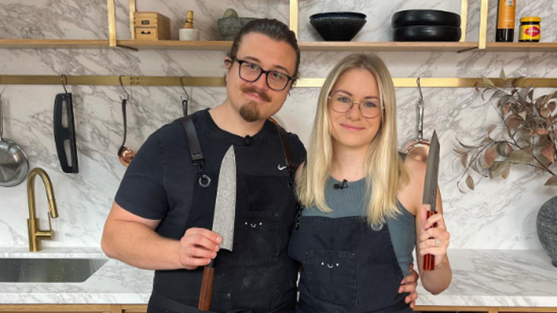 Joshua and Kate Weissman cooking