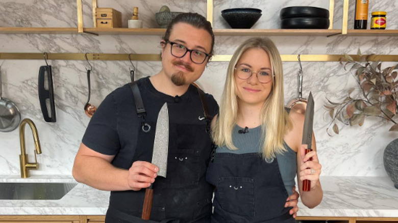 Joshua and Kate Weissman cooking 