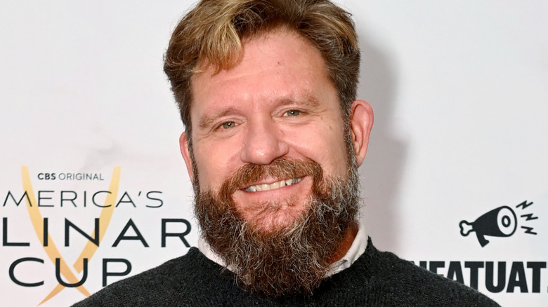 Michael Cimarusti posing at an event for America's Culinary Cup
