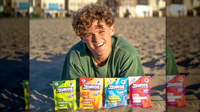 Ryan Trahan with Joyride candy
