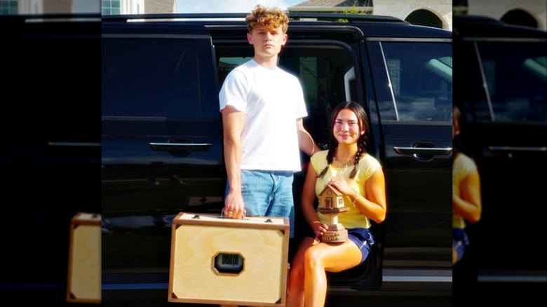 Ryan Trahan and Haley Pham traveling
