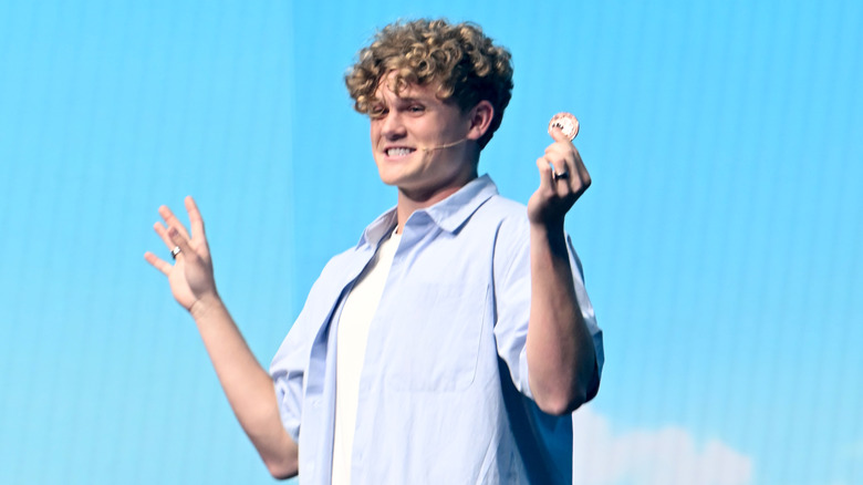Ryan Trahan giving a presentation