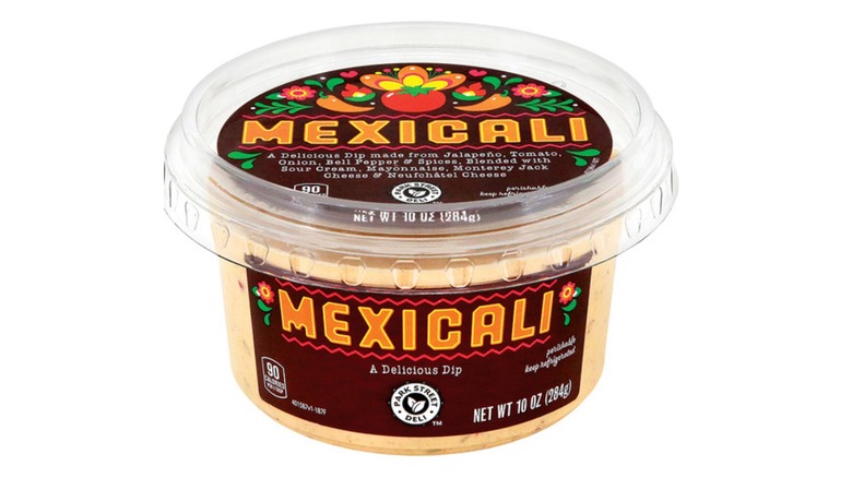 A product image of a tub of Aldi's Park Street Deli Mexicali dip