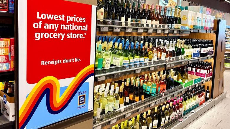 Aldi wine aisle