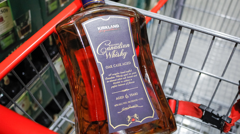 Bottle of Kirkland Signature Canadian whisky