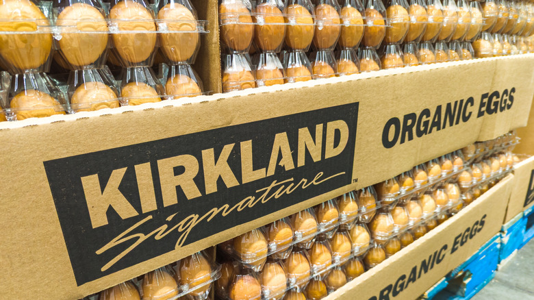Pallet of Kirkland Signature organic eggs