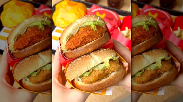McCrispy chicken sandwiches from McDonald's