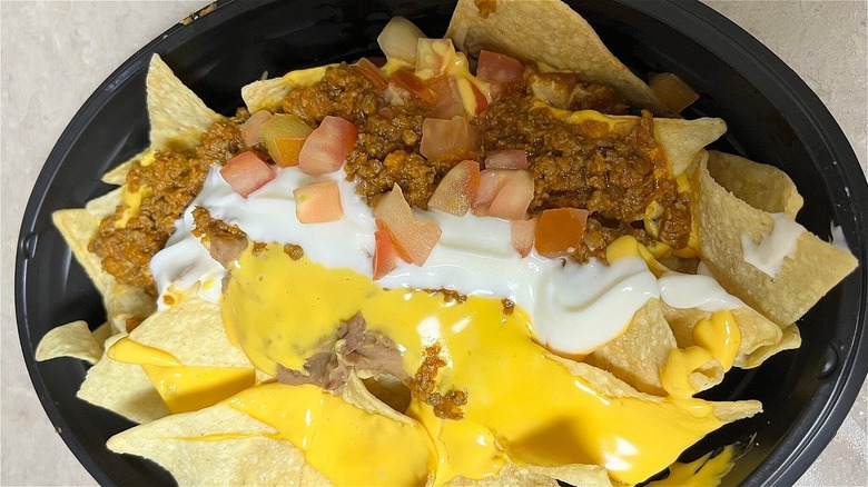 Taco Bell nachos with beef