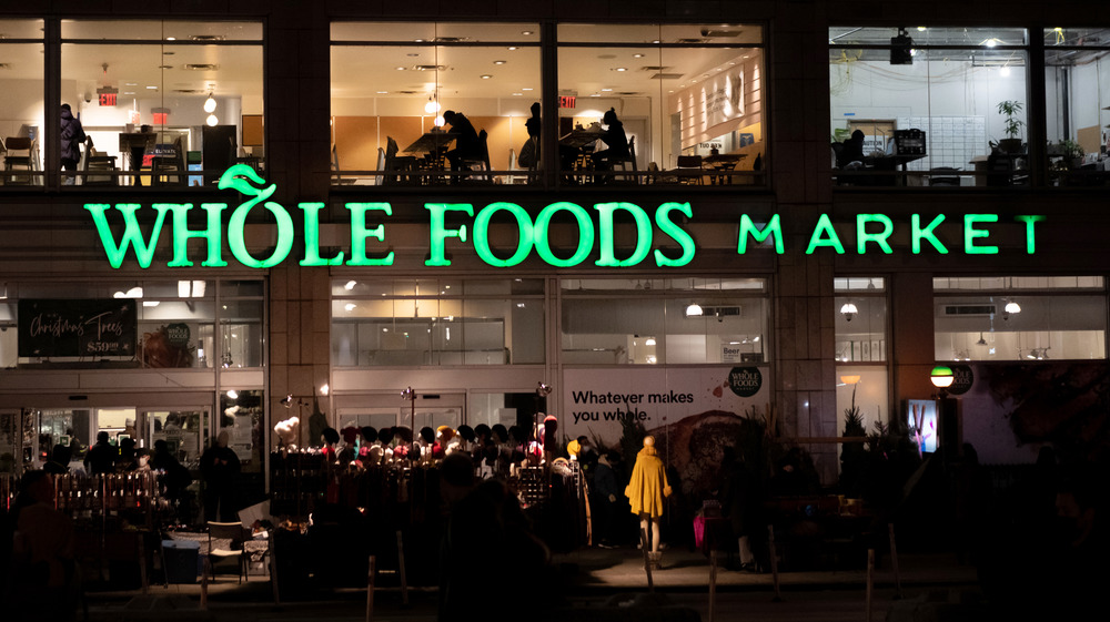 Whole Foods exterior at night