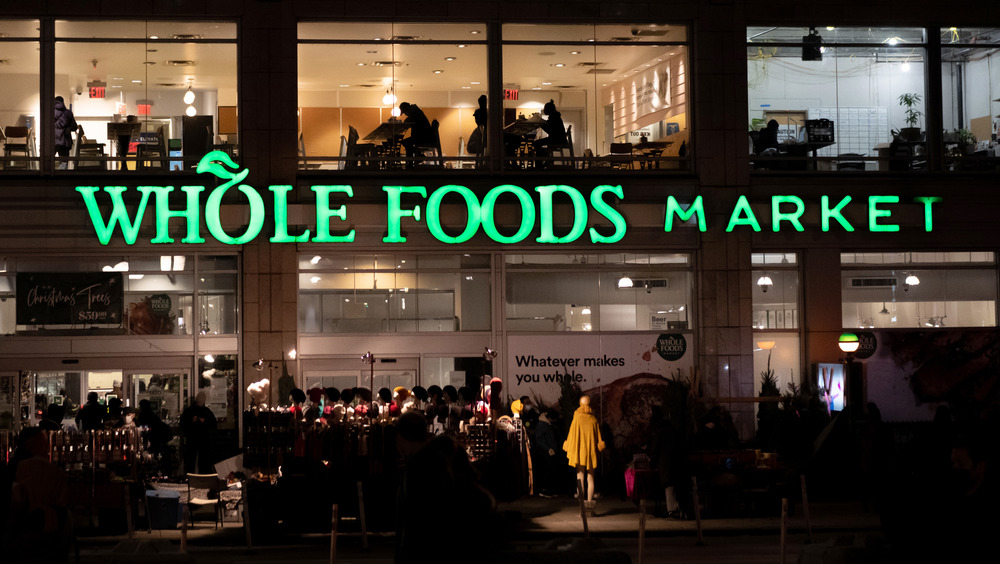 Whole Foods Market exterior at night