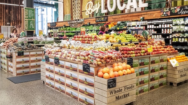 Whole Foods store produce section