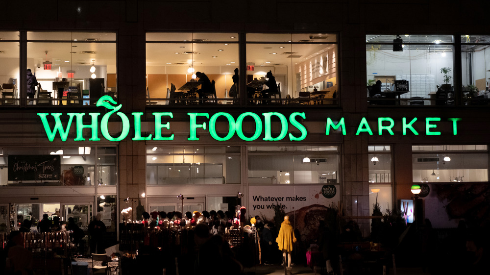 Whole Foods exterior at night