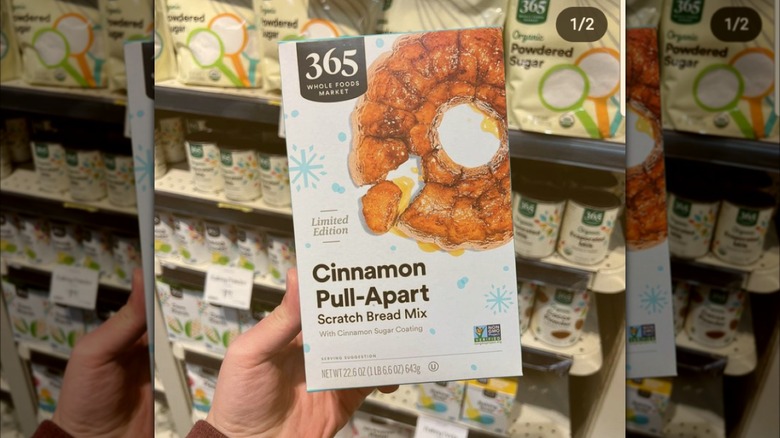 Box of Whole Foods Cinnamon Pull-Apart bread mix