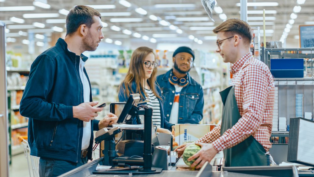 Grocery store cashier