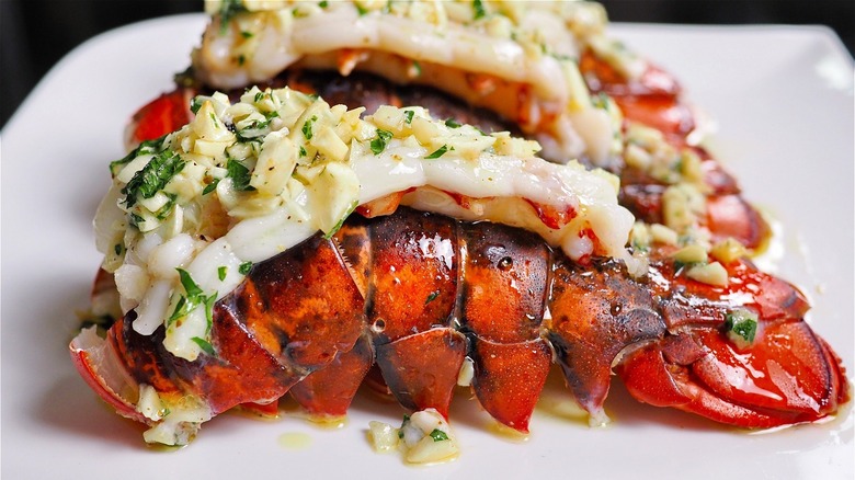 lobsters on a plate
